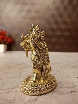 DecorsOne Brass Fine art Radha Krishna Idol