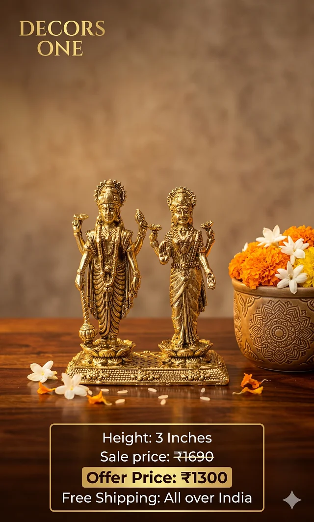 Brass Fine Art Vishnu Lakshmi