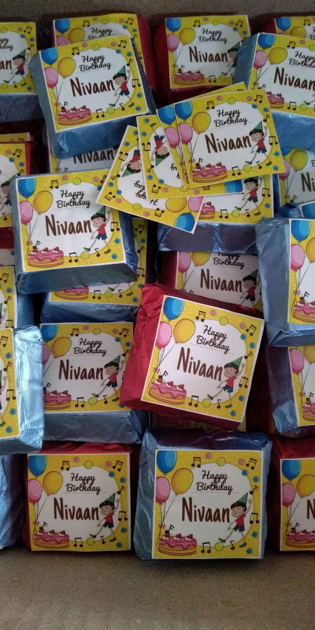 Birthday Chocolate Single Bars For Give Away,Box Of 12 