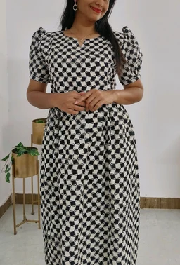 Chess pattern-cotton Feeding - XXL, White