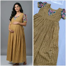 Stripped-Cotton Feeding Kurti - L, Roti