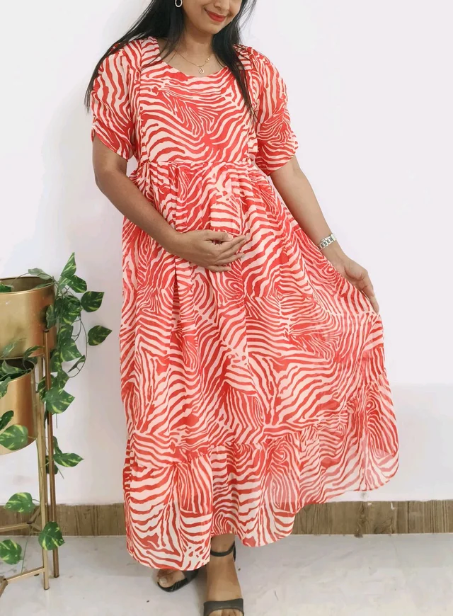 georgette Feeding kurti - Roman, 3XL
