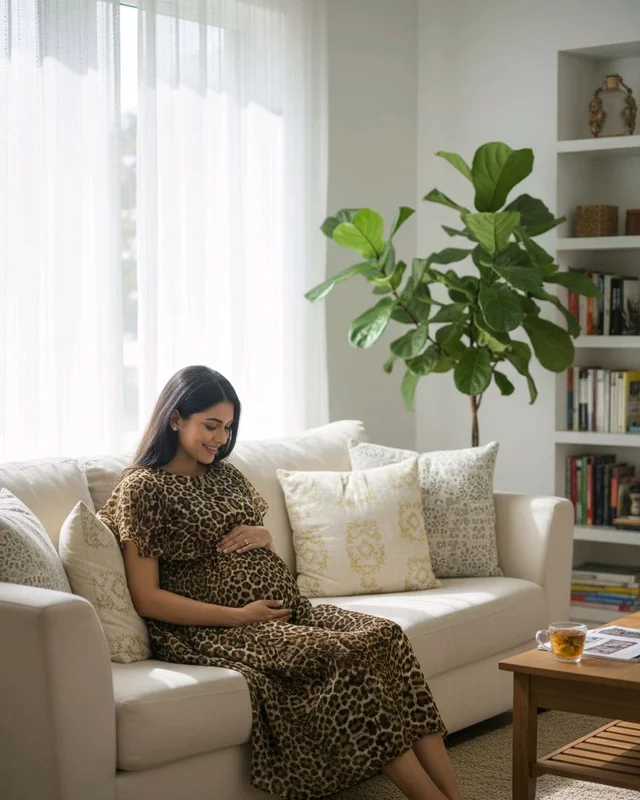 Animal Print Cape -feeding Maxi - XL, Pickled Bean