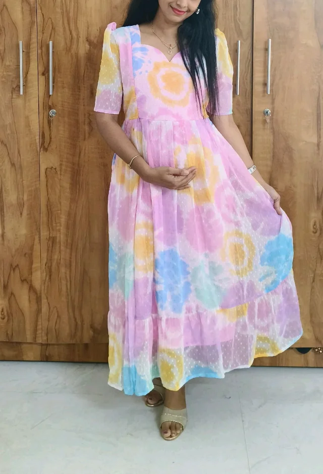 Multi Georgette feeding maxi - 3XL