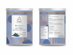 Ayress Professional Blue Berry Gel Wax Liposoluble Wax Crystal Clear 800ml | Non-Sticky | Smooth Hair Removal & Skin Nourishment | Easy to Use, Gentle on Skin | Long-Lasting Silky Finish | For Men & Women | All Skin Types