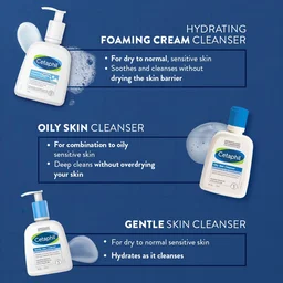 Cetaphil Hydrating Face Wash Cream to Foam Cleanser 236ml With Niacinamide, Pro-Vitamin B5 for Brightening and Gentle Cleansing