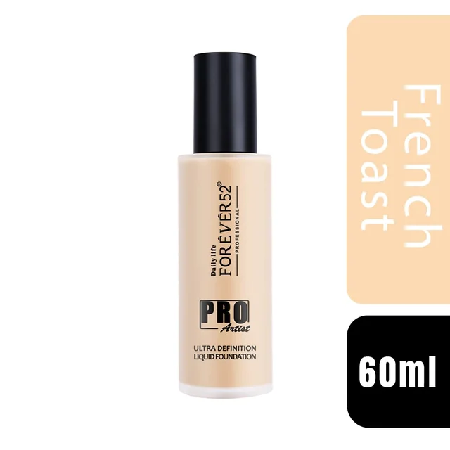Forever52 Daily Life Pro Artist Ultra Definition Liquid Foundation French Toast-04 60ml | Professional Matte Foundation for Fair to Medium Skin | Waterproof, Full Coverage & Lightweight Formula - 60ml