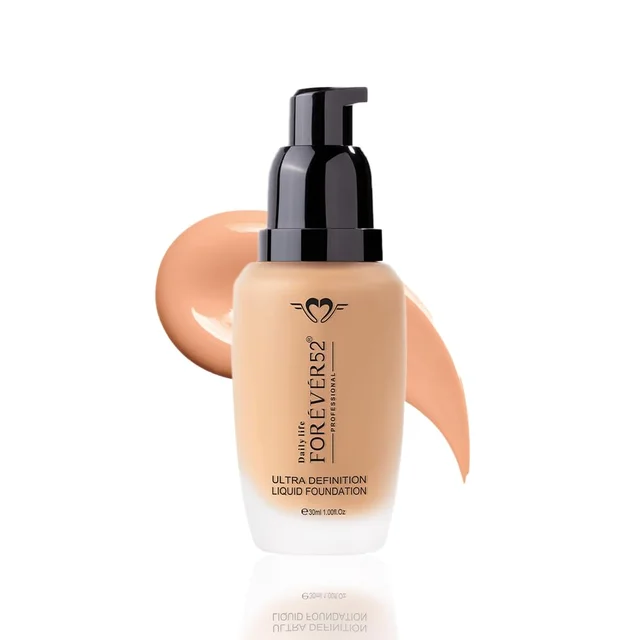 Forever52 Daily Life Ultra Definition Liquid Foundation Fudge-13 30ml | Professional Full Coverage Foundation for Deep Skin Tones | Creamy Texture & Long-Lasting Wear