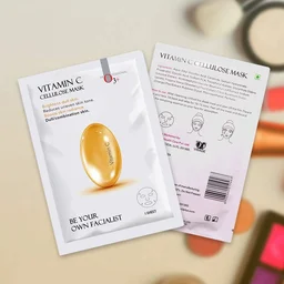 O3+ Professional Vitamin C Cellulose Sheet Mask 30g | Brightening Face Mask for Glowing Skin | Instant Glow & Hydration