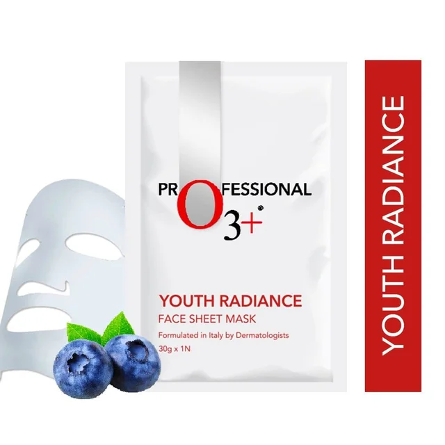 O3+ Professional Youth Radiance Sheet Mask 30g | Anti-Ageing Face Mask for Youthful Glow & Hydration