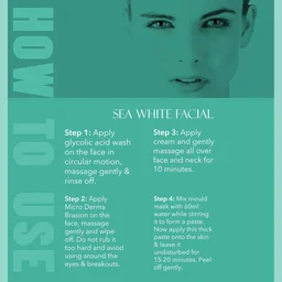 O3+ Professional Sea White Facial Kit 45g | Skin Brightening Facial for Instant Glow | Single Dose Facial