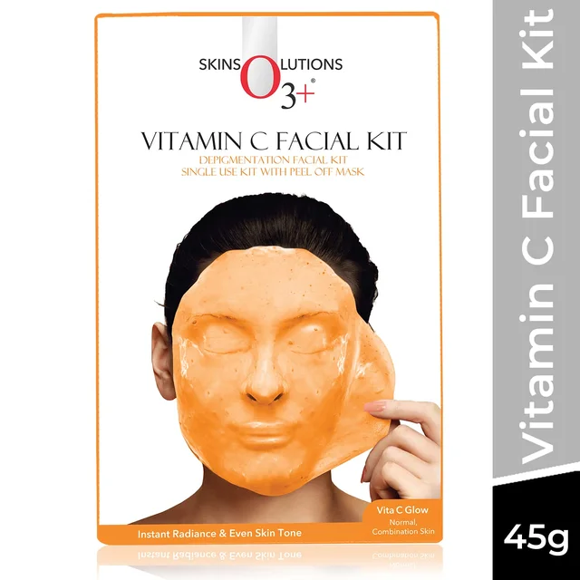 O3+ Professional Vitamin C Facial Kit 45g | Glow Facial Kit for Brightening & Radiant Skin | Single Dose