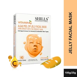 Shills Professional SHILLS Professional Algae Peel Off Jelly Facial Mask 100g 6 Variants Vitamin C | Deep Cleansing, Hydration & Skin Brightening | Spa Treatment for All Skin Types