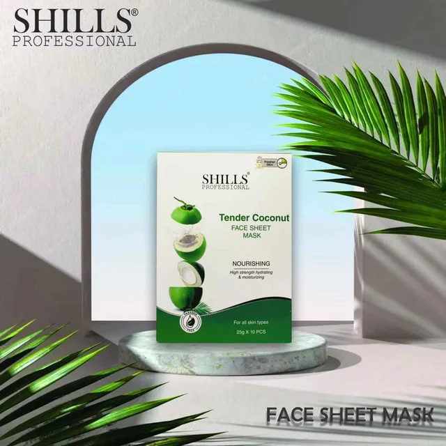 Shills Professional Face Sheet Mask Set with Tender Coconut | Deep Nourishment & Hydration | Restores Soft, Smooth & Healthy Skin | Suitable for All Skin Types