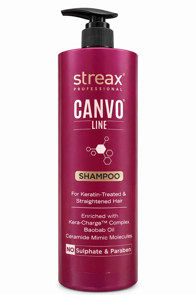 Streax Professional Canvoline Post Care Shampoo 1500ml | Professional Shampoo for Chemically Treated Hair | Anti-Frizz, Hair Repair & Smooth Shine