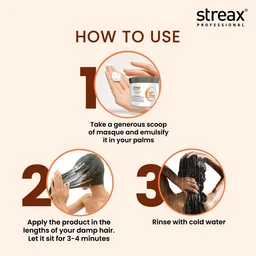Streax Professional Vitariche Care Hair Mask 500g | Professional Hair Repair Mask with Biovit-A-OX & Silk Protein | Smooth, Shiny & Nourished Hair