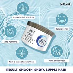 Streax Professional Vitariche Hair Care Masque 500g | Salon Hair Spa for Smooth & Shiny Hair | Deep Nourishment with Silk Protein for Dry Hair