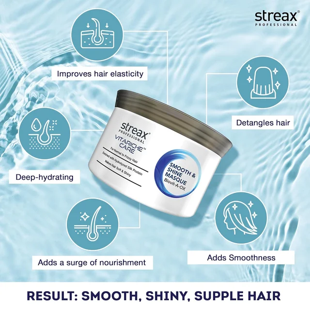 Streax Professional Vitariche Hair Care Masque 500g | Salon Hair Spa for Smooth & Shiny Hair | Deep Nourishment with Silk Protein for Dry Hair