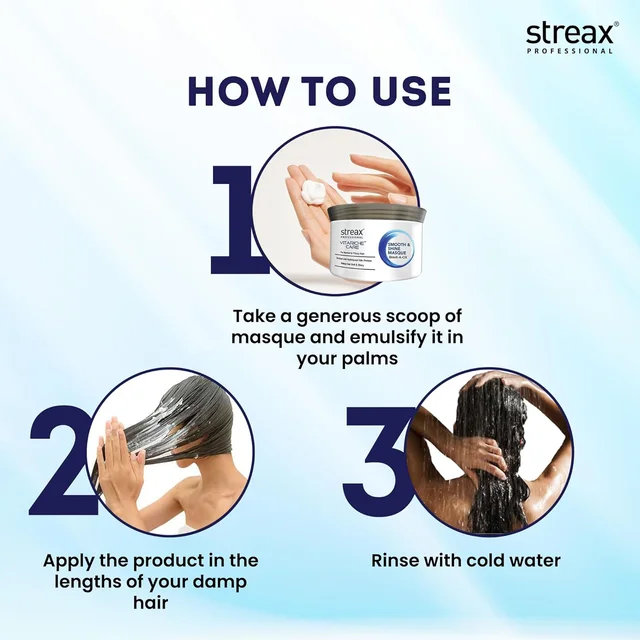 Streax Professional Vitariche Hair Care Masque 500g | Salon Hair Spa for Smooth & Shiny Hair | Deep Nourishment with Silk Protein for Dry Hair