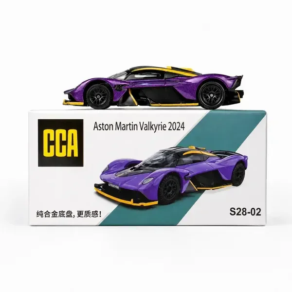 CCA 1:64 Aston Martin Valkyrie 2024 Diecast Model Car | Purple (S28-02)