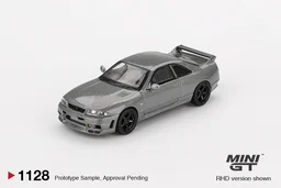 MINI GT NISSAN Skyline GT-R Dark Metal Gray (NISMO BCNR33 CRS Version) - Scale 1/64 MGT01128 Blister packing