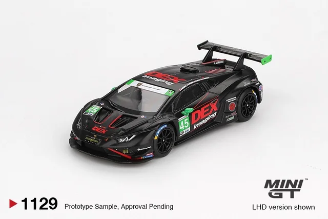 MINI GT Lamborghini Huracan GT3 EVO2 #45 No. 45 DEX Imaging 2024 IMSA Daytona 24 Hrs - Scale 1/64 MGT01129