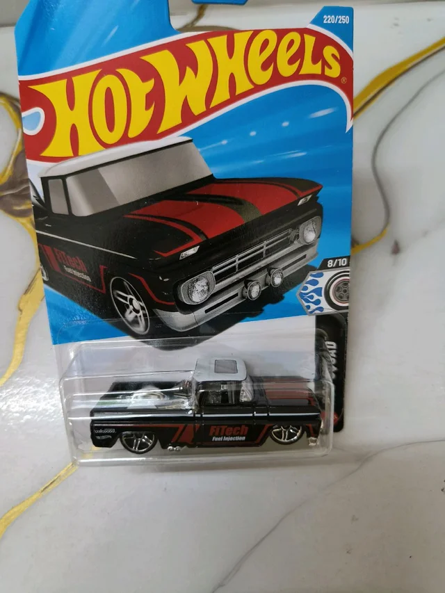 Hot Wheels CUSTOM '62 CHEVY PICKUP | Rod Squad | Black | 220/250