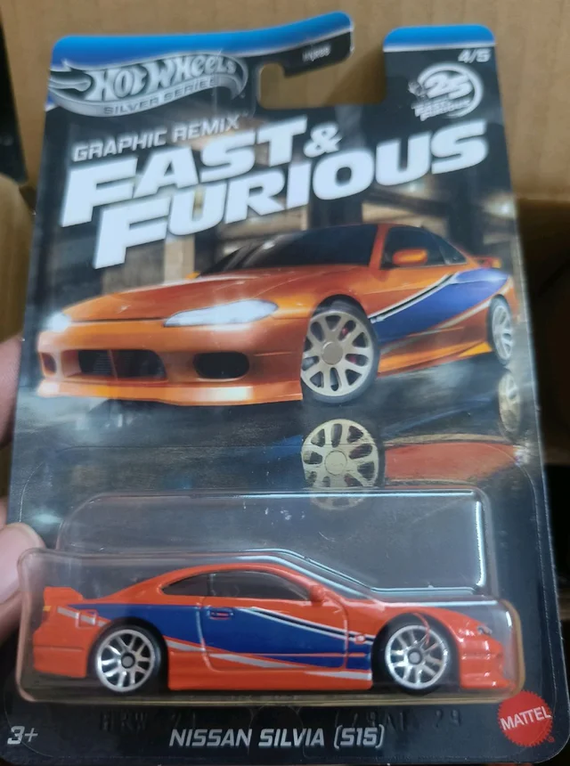 Hot Wheels Fast & Furious Graphic Remix: Nissan Silvia (S15) | Silver Series | Imported (HNR88)