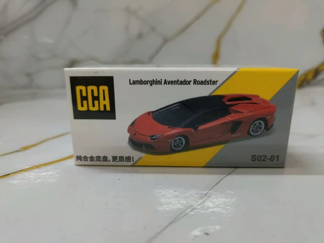 CCA 1:64 Lamborghini Aventador Coupe Diecast Model Car | Orange (S02-01)