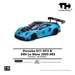 Trends Hobby Porsche 911 GT3 R Manthey 1st Phorm 2025 Le Mans 24H LMGT3 Winner #92 1:64 Diecast Model Car - TH-119