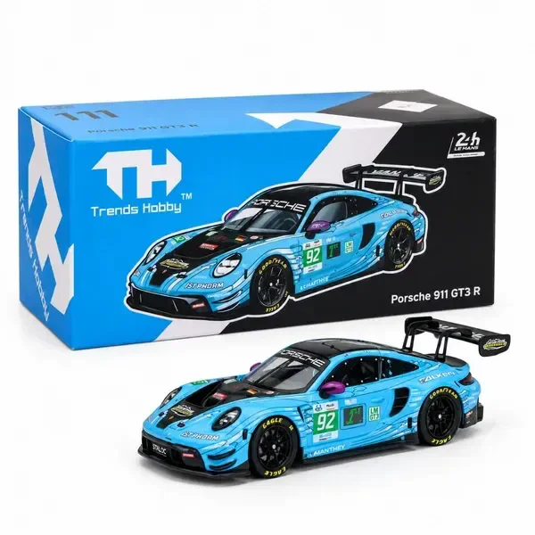 Trends Hobby Porsche 911 GT3 R Manthey 1st Phorm 2025 Le Mans 24H LMGT3 Winner #92 1:64 Diecast Model Car - TH-119