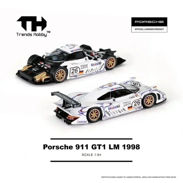 Trends Hobby 1:64 Porsche 911 GT1 LM 1998 #26 Official Licensed Diecast Model