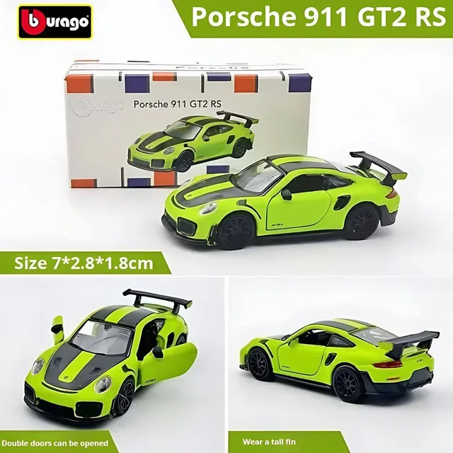 Burago | PORSCHE 911 GT2 RS | GREEN| Scale 1:64