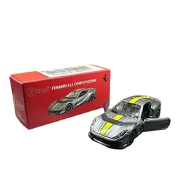 BURAGO Bburago | FERRARI 812 COMPETIZIONE | GREY WITH YELLOW STRIPE | Scale 1:64 Diecast Collectible Toy Car