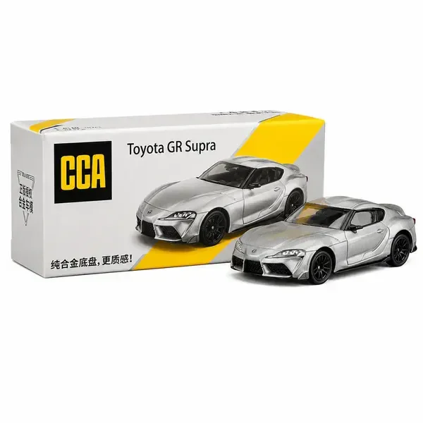 CCA 1:64 Toyota GR Supra Diecast Model Car | Silver (S14-01)