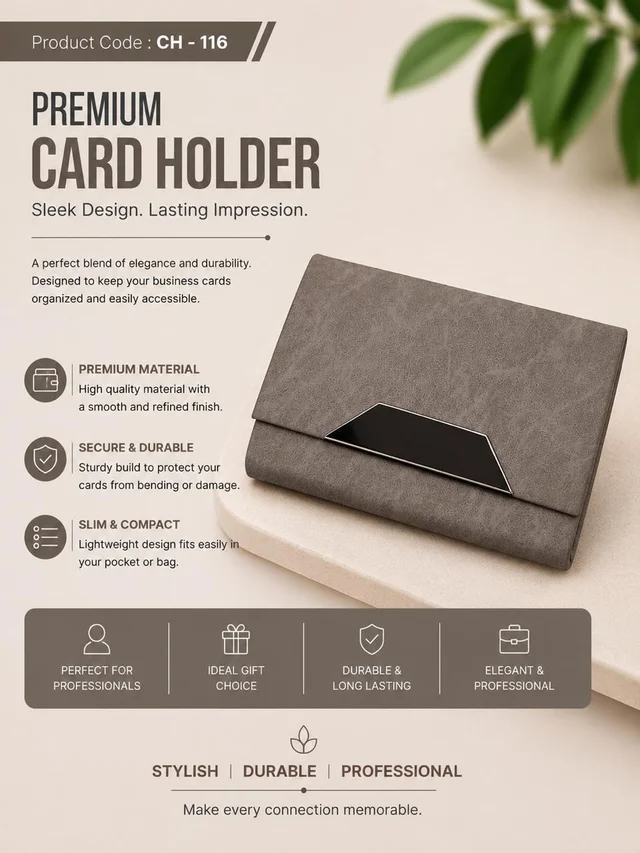 CH 116 Full fold grey cardholder