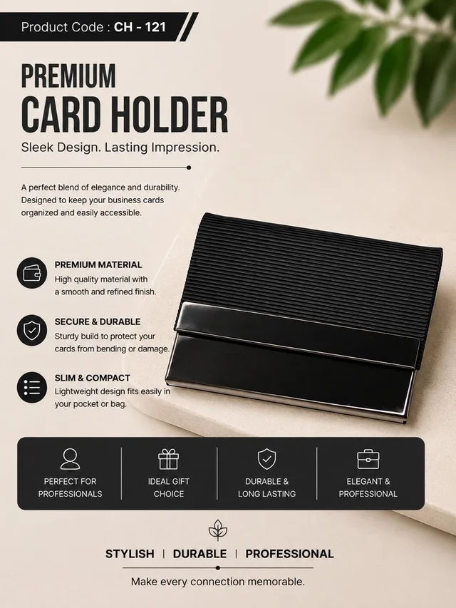 CH-121 Lining Black cardholder