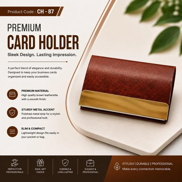 CH 87 Tan/ Black Cardholder