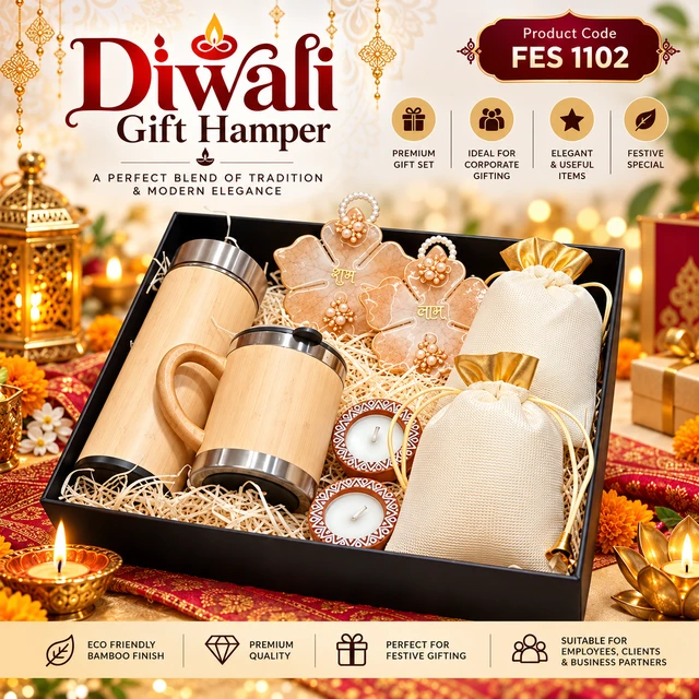 FES-1102 Diwali Hamper Combo with mug & bottle