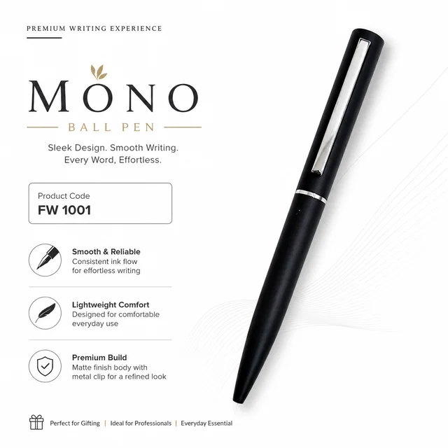 FW 1001 BM-CP parts Black ball pen