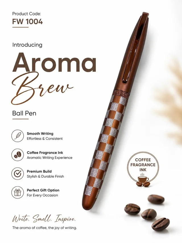 FW 1004 Pyramid coffee colour ball pen