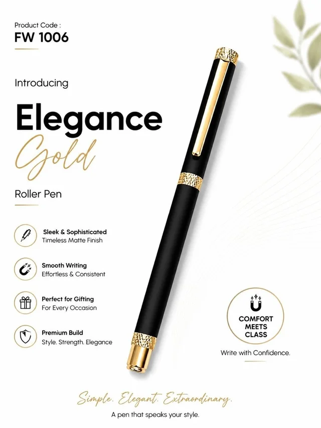FW 1006 Stylish Black& Gold Pen