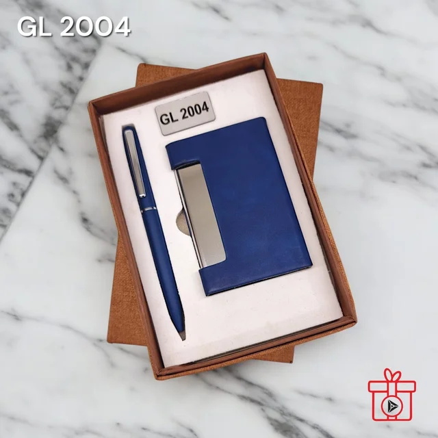 GL 2004 Navy Blue Pen & Card Holder Set