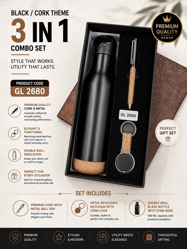 GL 2680 black cork theme ( 3 in 1 combo)