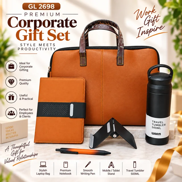 GL 2698 Corporate Gift Bag Set in tan colour