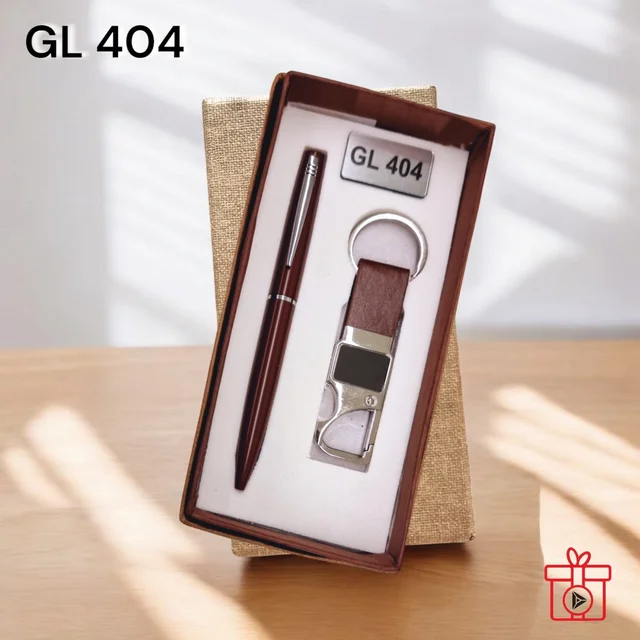 GL 404 Brown Pen & Keychain Set