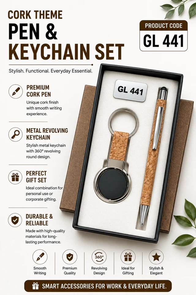 GL 441 Cork Pen & Keychain Set