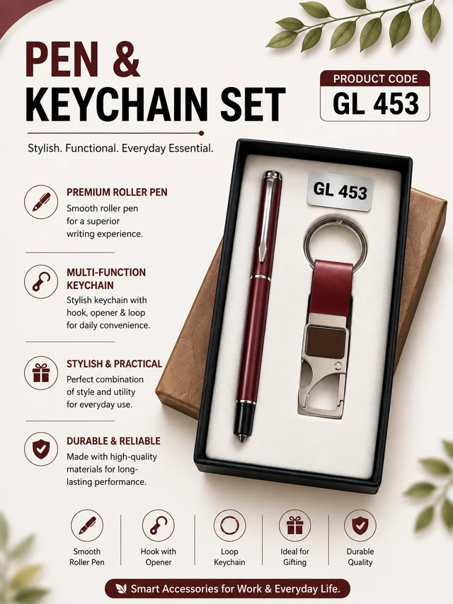 GL 453 Red Pen& Keychain Set