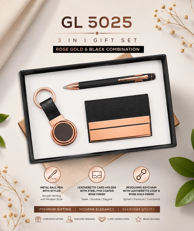 GL 5025 Black Rose Gold Three in one Combo Set