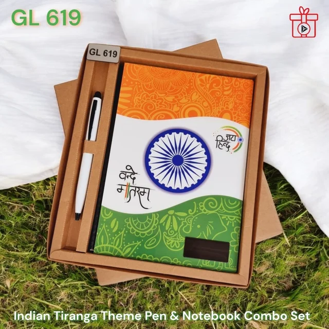 GL 619 Tiranga Flag Design Pen & Notebook Set - Above 2000 sets